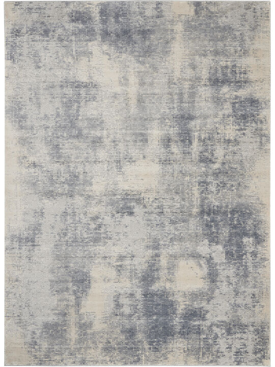 Rustic Textures RUS02 Blue/Ivory 9'3" x 12'9" Rug