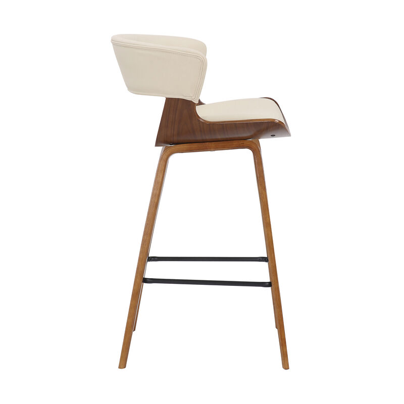 Jagger Modern  Wood and Faux Leather Counter Height Barstool image number 3