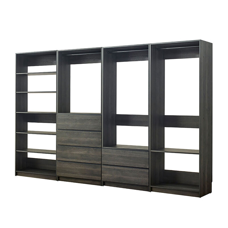 Prosper Gray Freestanding Walk in Wood Closet System