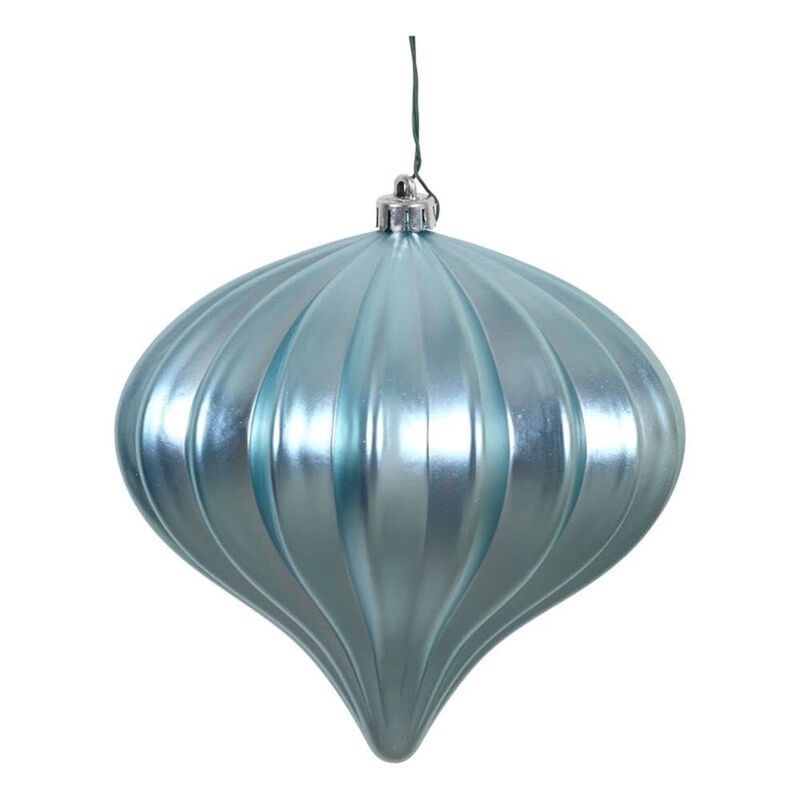Vickerman UV Treated Onion Christmas Ornaments in Matte Baby Blue (Set of 3) image number 0