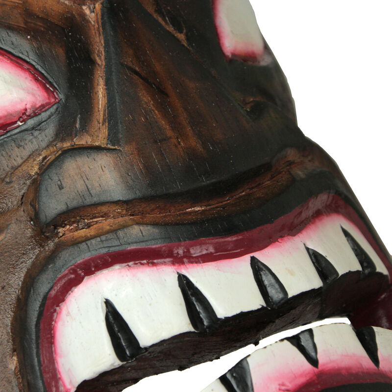 Zeckos Tiki Face Wall Masks &ndash; Hand-Carved 40&rdquo; Decor for Tiki Bars, Gardens image number 2