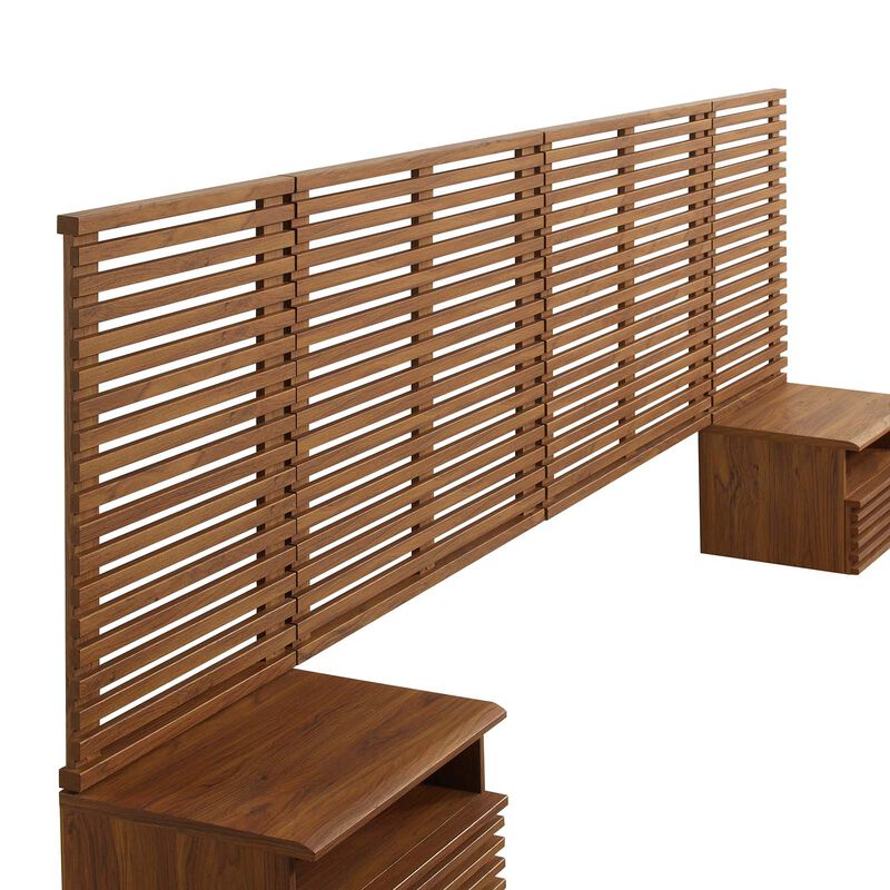 Modway - Render Wall Mount King Headboard and Modern Nightstands image number 3