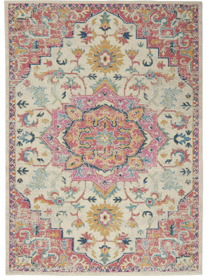 Passion PSN25 Ivory/Pink 6' x 9' Rug image number 0