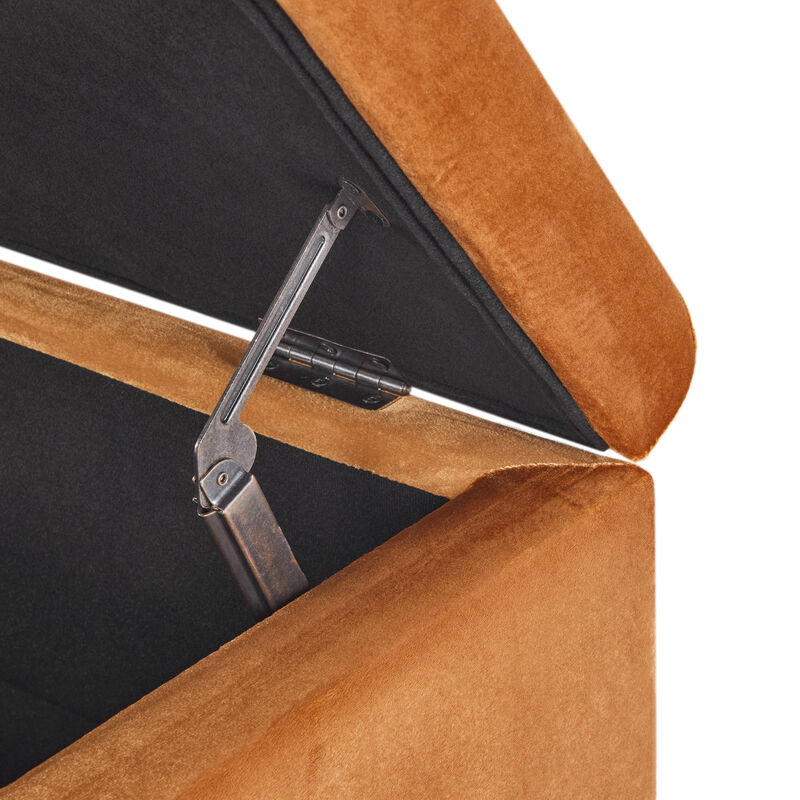 Merax Storage Ottoman,Rectangular Ottoman Bench,Upholstered Storage Bench