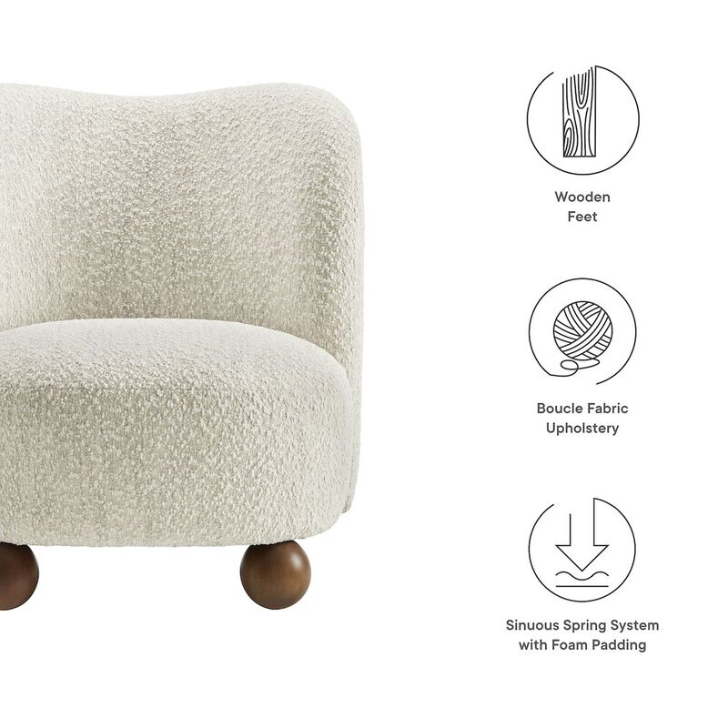 Monroe Boucle Fabric Accent Chair image number 2