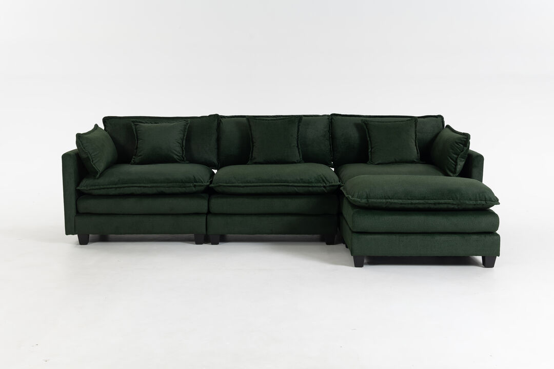 Saslip Modern 3seats with ottoman Sectional