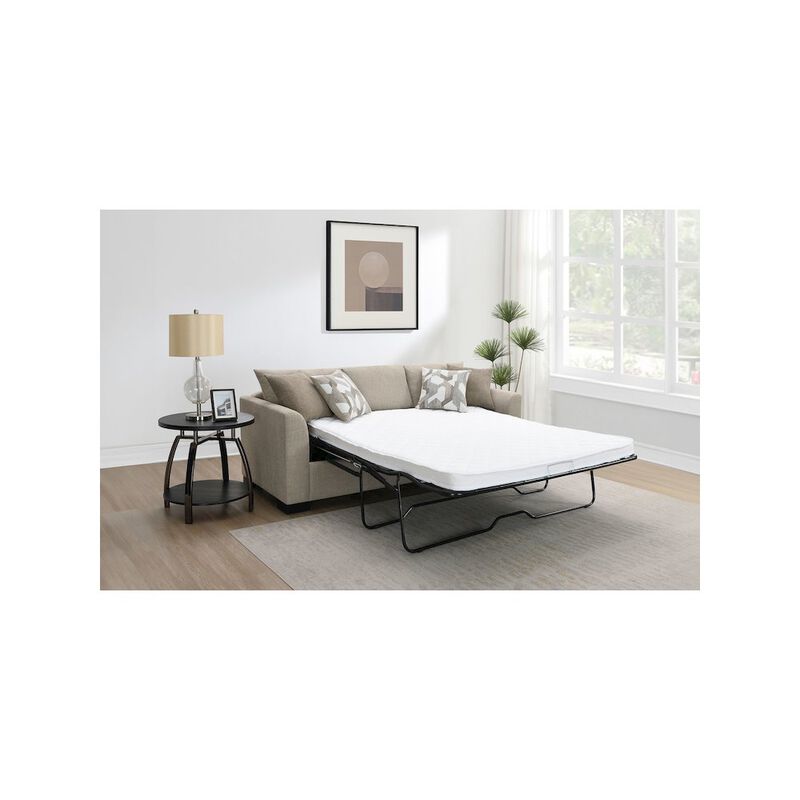 Coaster Co. of America Storey Upholstered Sleeper Sectional Chaise Sofa Camel