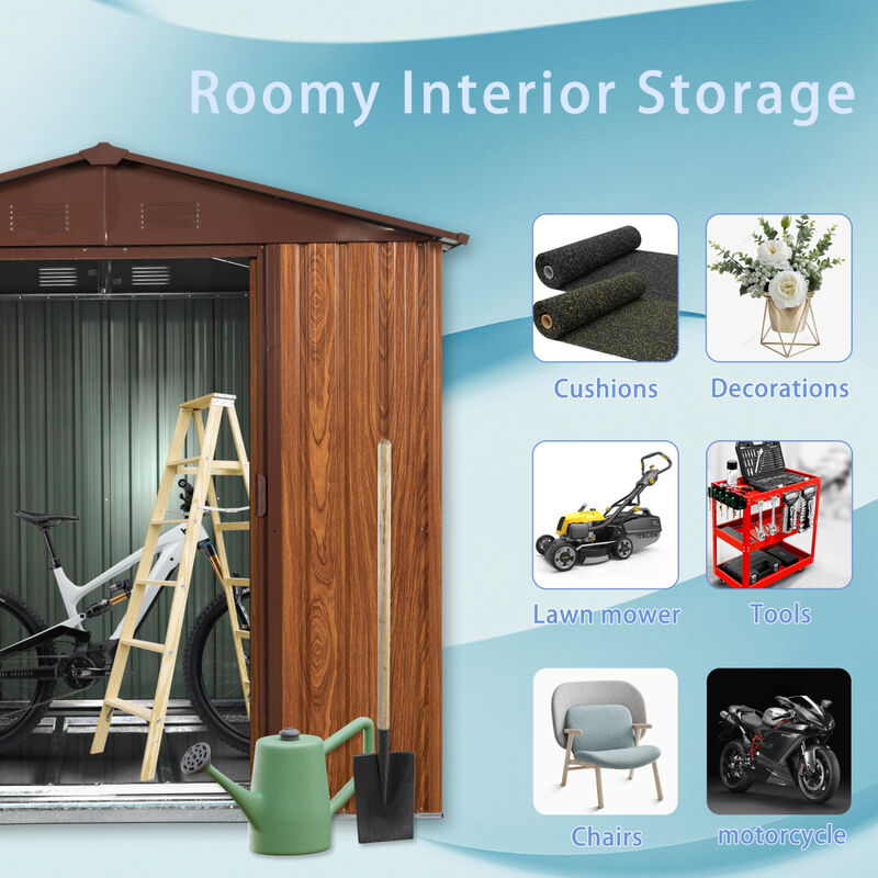 Streamdale 6x6 Metal Shed with Floor Base & Window