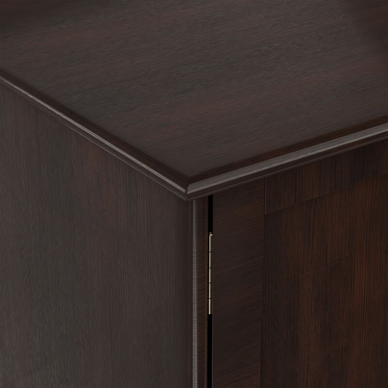 Draper SOLID HARDWOOD 60 inch Wide Mid Century Modern TV Media Stand in Medium Auburn Brown For TVs up to 65 inches image number 7