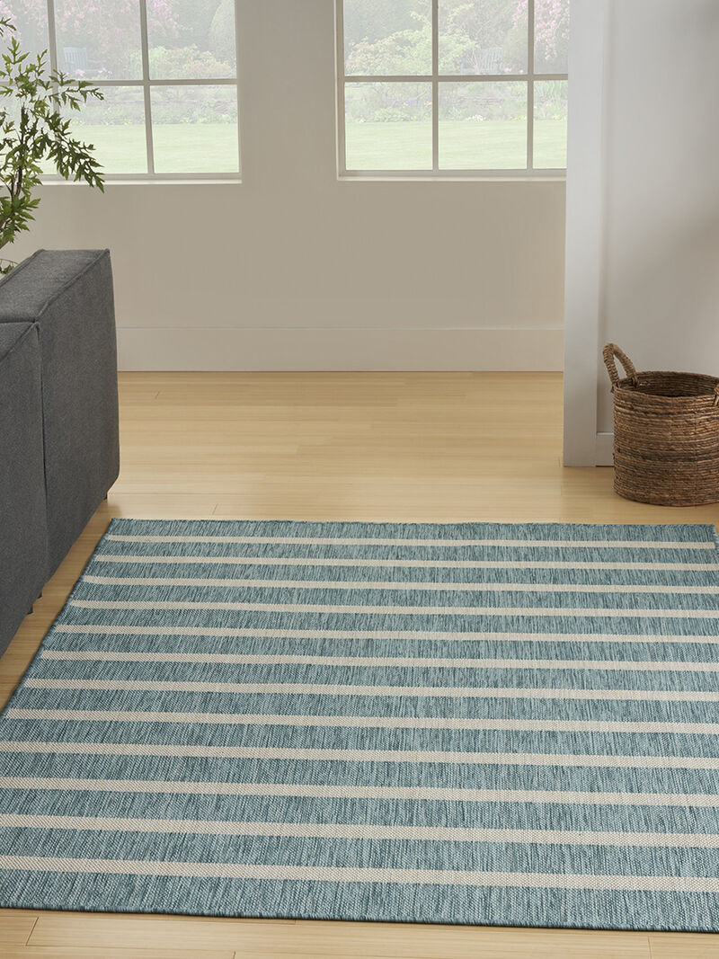 Positano POS03 Aqua/Ivory 5' x 7' Rug image number 8