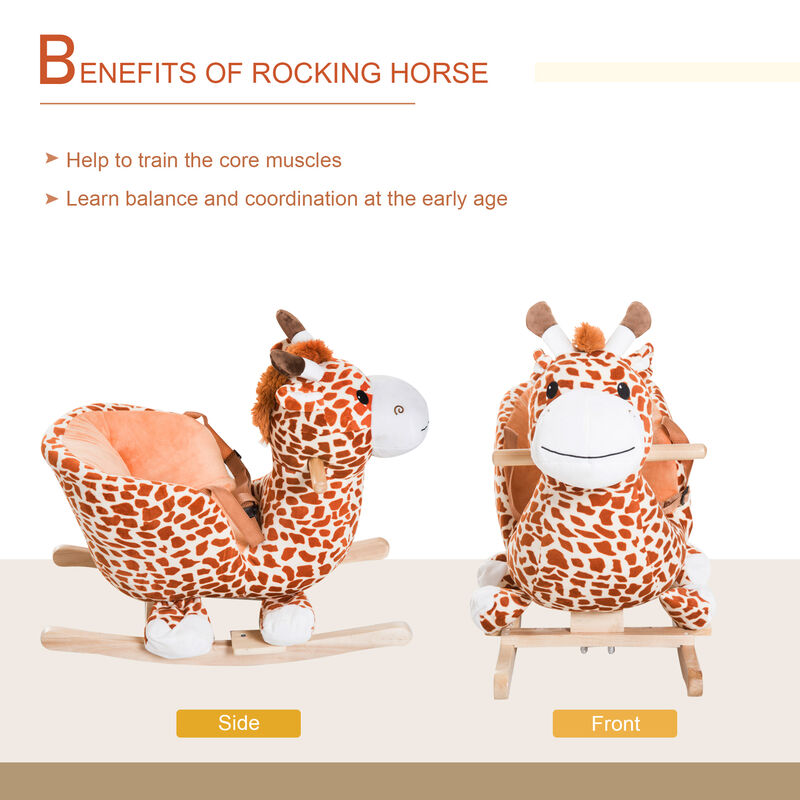 BreeBe Kids Plush Rocker Chair with Sound Effects image number 4