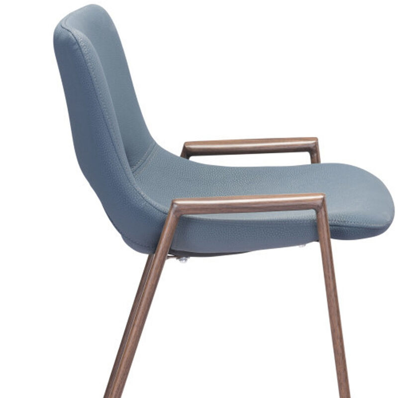 Hivvago Set of Two 29 Inch Gray And Brown Steel Low Back Bar Height Bar Chairs