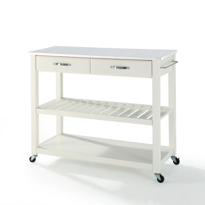 Crosley Furniture Stone Top Kitchen Prep Rolling Cart