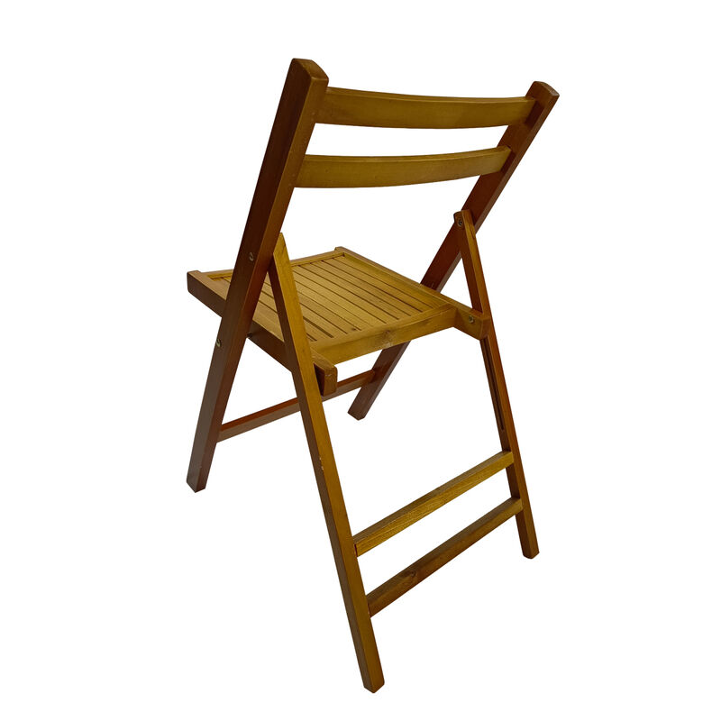 Furniture Slatted Wood Folding Special Event Chair - Honey color, Set of 4, FOLDING CHAIR, FOLDABLE STYLE