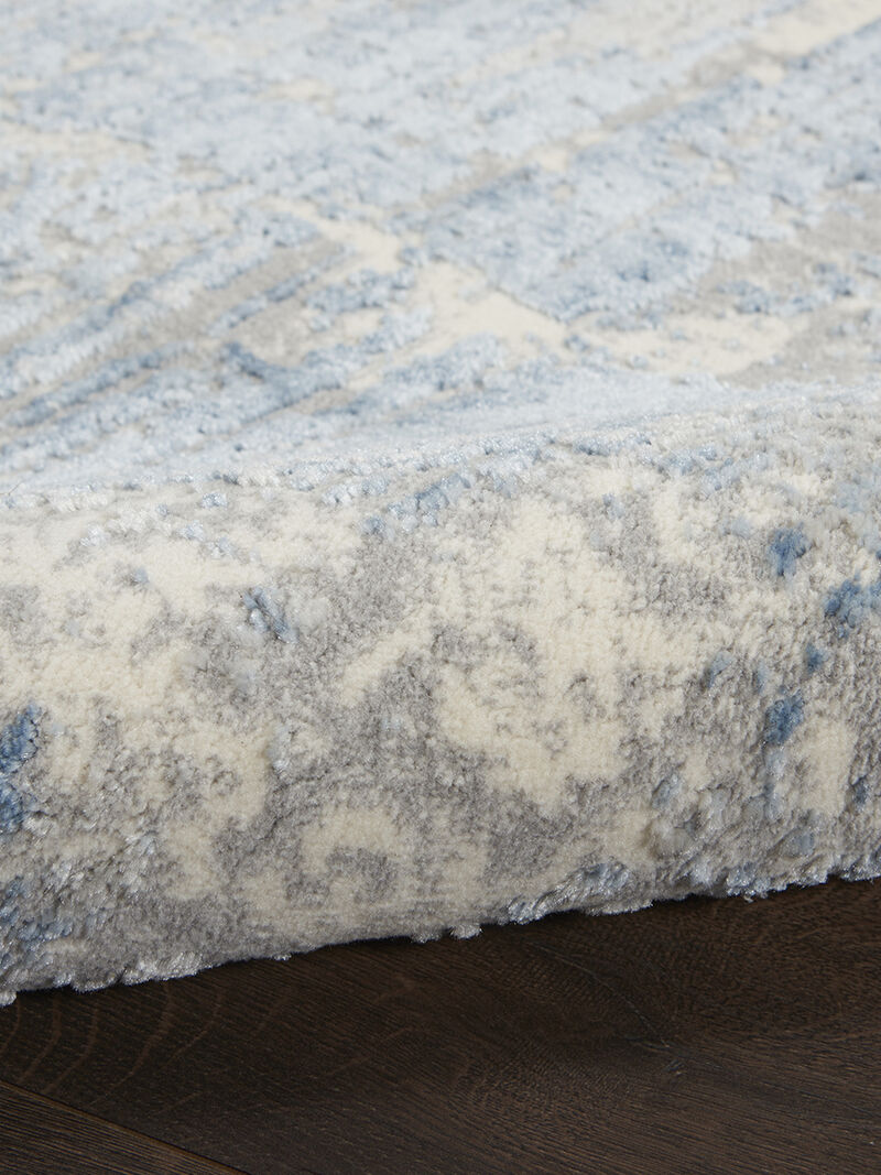 Solace SLA02 Ivory/Gray/Blue 5'3" x 7'3" Rug