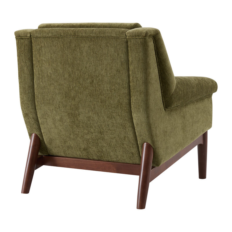 Whisen Mid-Century Modern Accent Chair, Boucle Upholstered Lounge Chair with Solid Wood Legs for Living Room image number 6