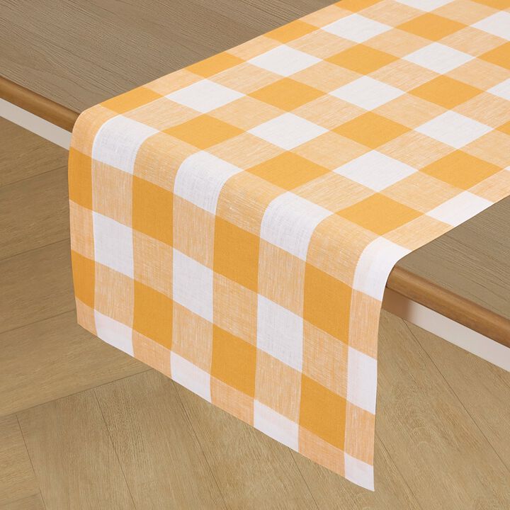 Linen Table Runner - Buffalo Check