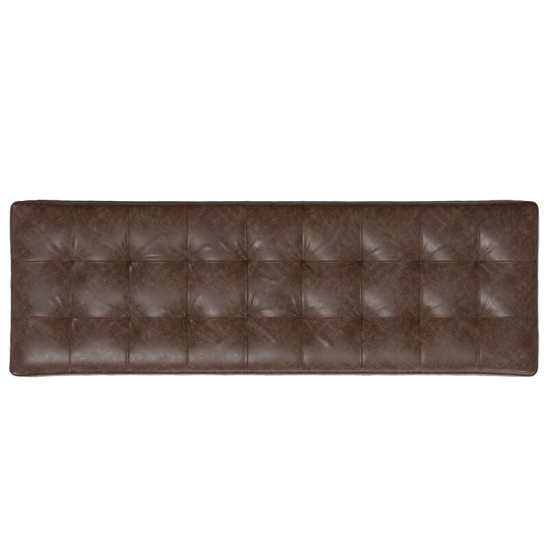 Simpli Home Penelope Leather Ottoman Bench image number 3