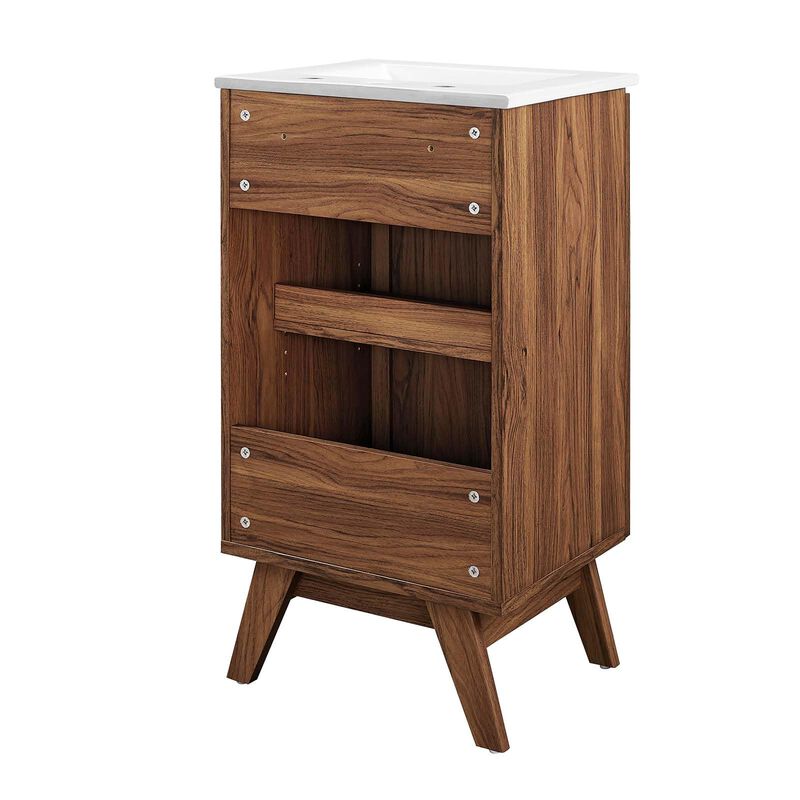 Modway Soma Bathroom Vanity, 18 Inch Single, Oak White image number 2