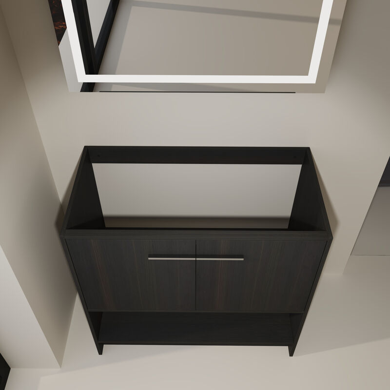 ELEMENT ACE Freestanding Bathroom Vanity, Open Bottom Storage Compartment Scratch Water Resistant Plywood Construction for Bathrooms image number 5