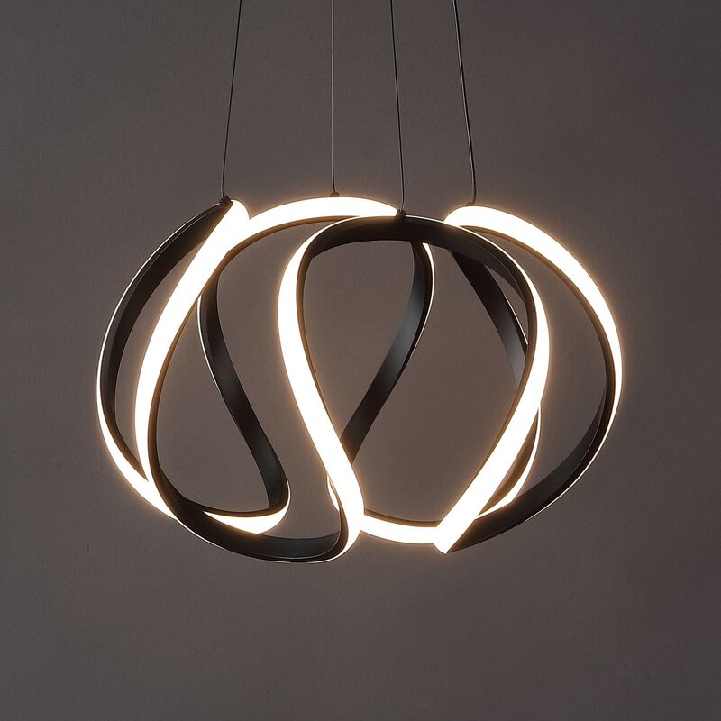 Euphoria 18.5" 1-Light Contemporary Designer Aluminum/Iron Scribble Integrated LED Pendant Light