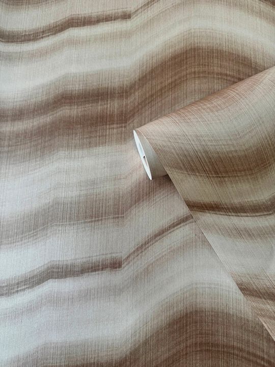 Zen Cloudy Stripe Bronze Brown Wallpaper DWP0367-02