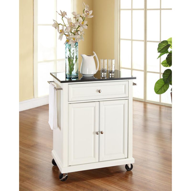 Compact Granite Top Kitchen Cart