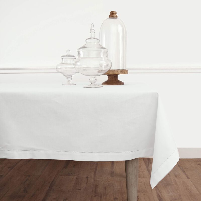 Cotton Linen Tablecloth - Cotton Linen Hemstitch image number 0