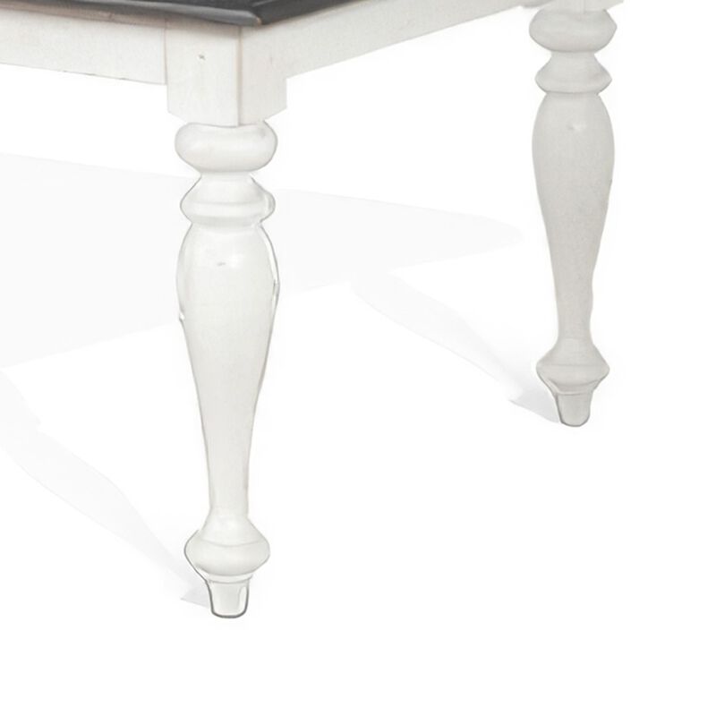 Orso Dining Table, White Mindi Wood, Rectangular Extendable 60-84 Inch