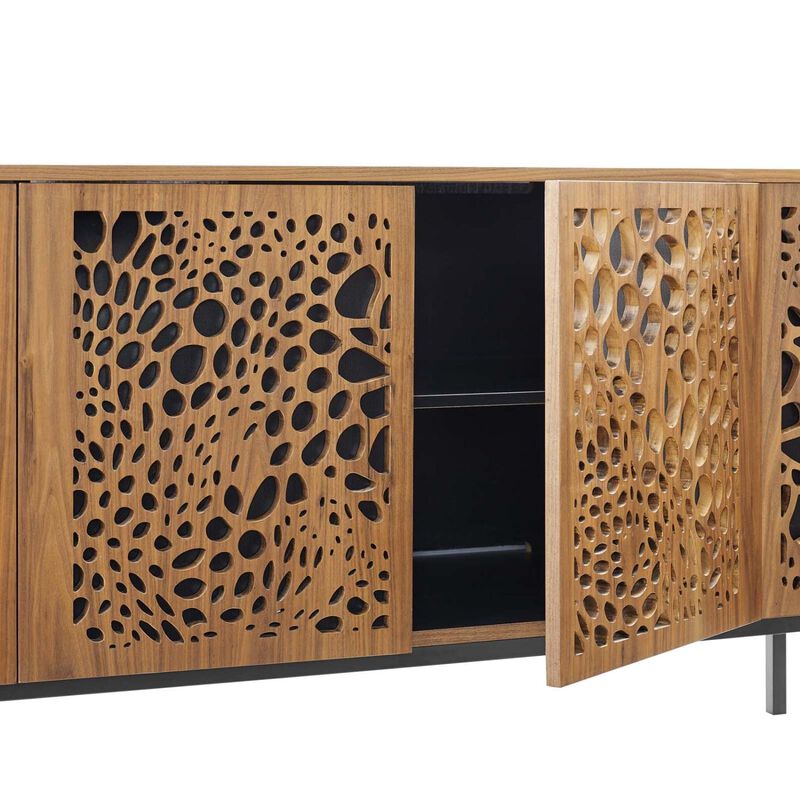 Modway Yosemite 73" Wood TV Stand in Walnut image number 5