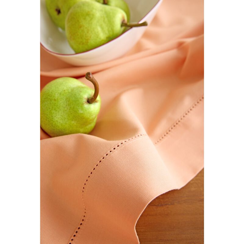 Christmas Cotton Linen Hemstitch Dinner Napkins 20 x 20 in Set of 4, Solino Home