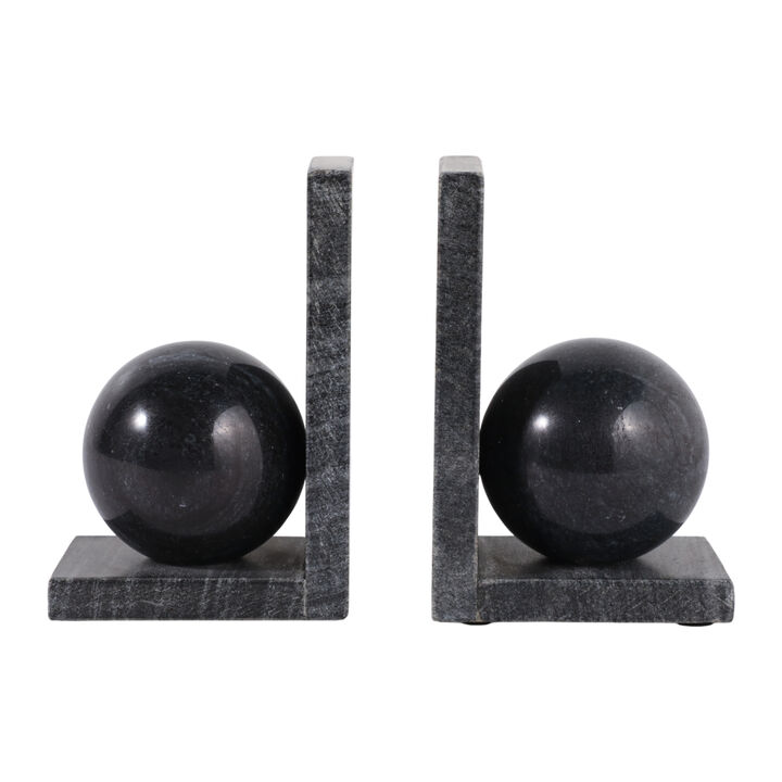 S/2 Marble Bookend W/3" Orb