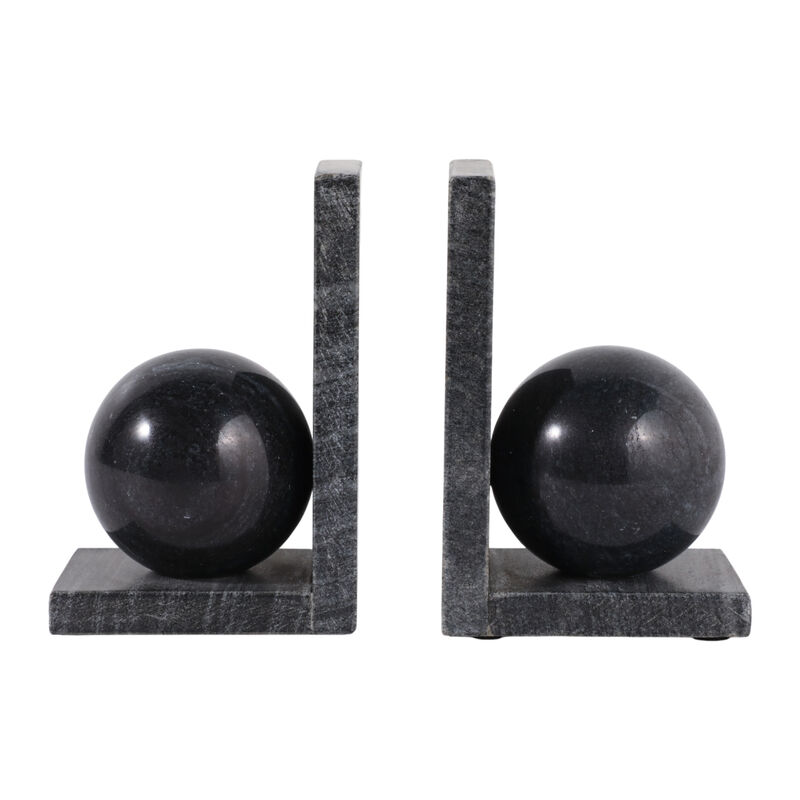 S/2 Marble Bookend W/3" Orb image number 0