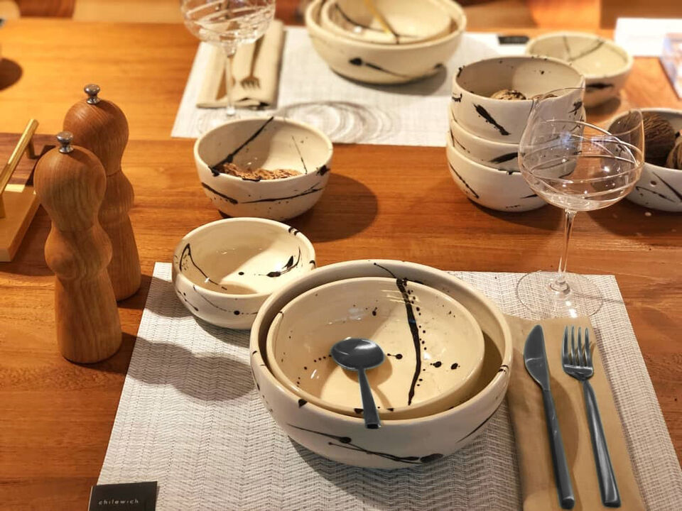 Movida 5-Piece Flatware Set in Ice Black Gold