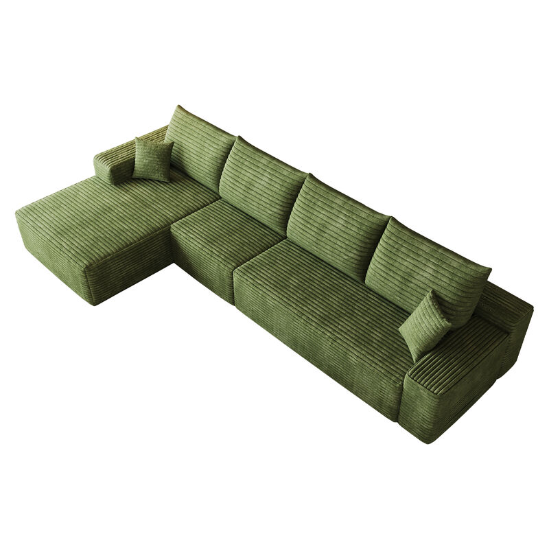 Watvit 135" L-Shape  Cloud Sectional Couch image number 5