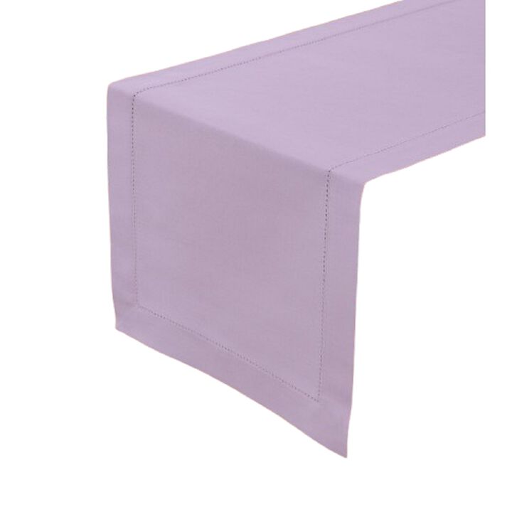 Solino Home Cotton Linen Table Runner - Cotton Linen Hemstitch