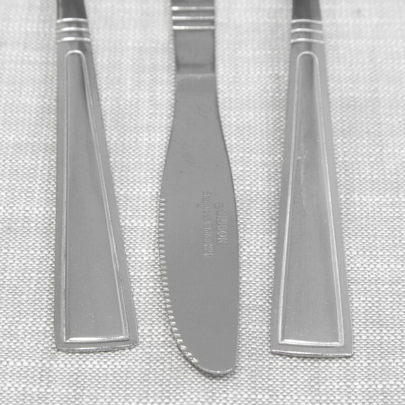 Gibson Home Creston 20-Piece Flatware Set with Tumble Finish image number 4