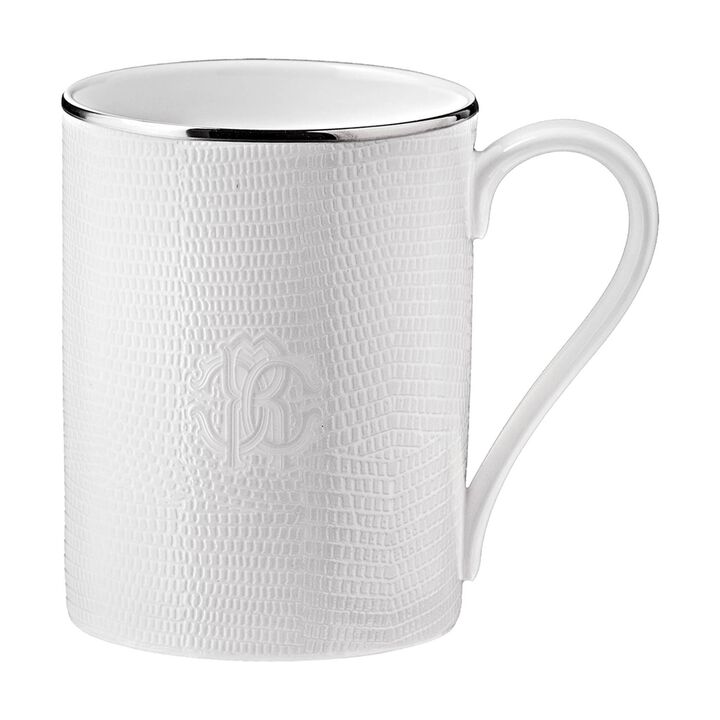 Mug Cup LIZARD PLATIN in Luxury Box diam. 2.5", H 3.3", cap. 12.5 oz