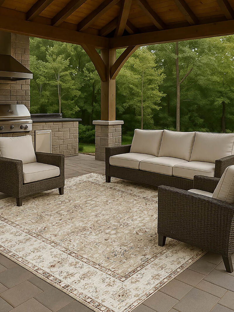 Tuscany TU5 Taupe 3' x 5' Rug