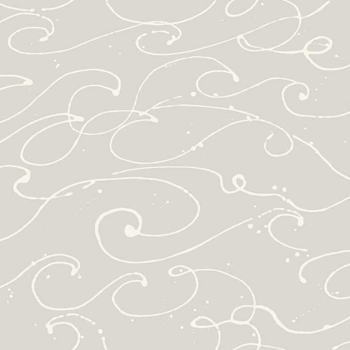 Kuroshio Taupe Ocean Wave Wallpaper (Set of 2)