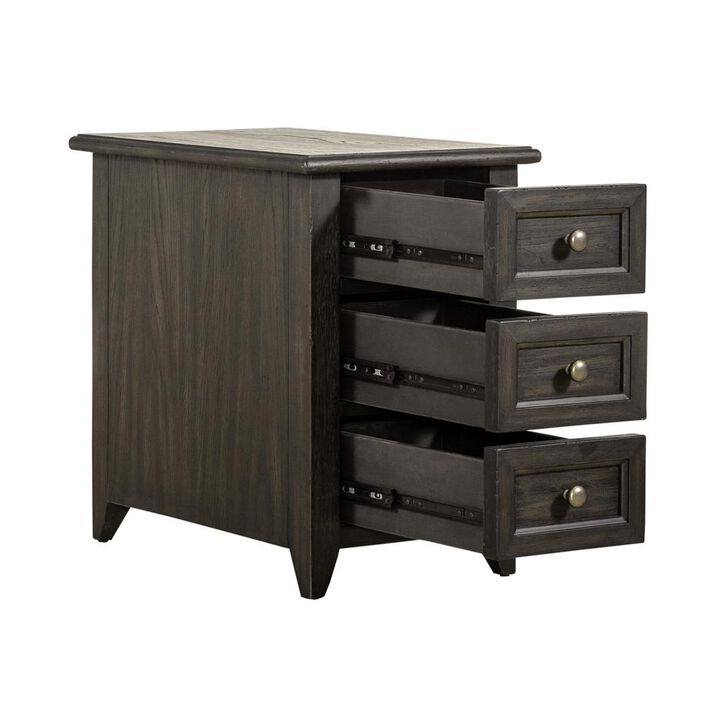 Liberty Furniture Mill Creek Chair Side Table in Peppercorn