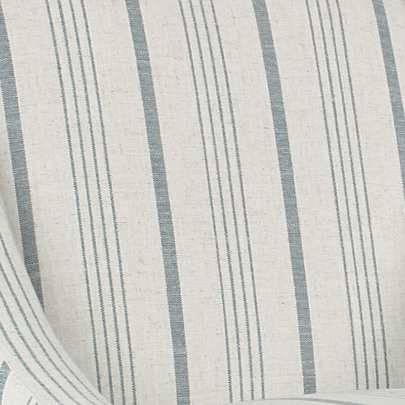 Stripe Pattern Fabric Upholstered Accent Chair with Wooden Legs, Multicolor image number 3