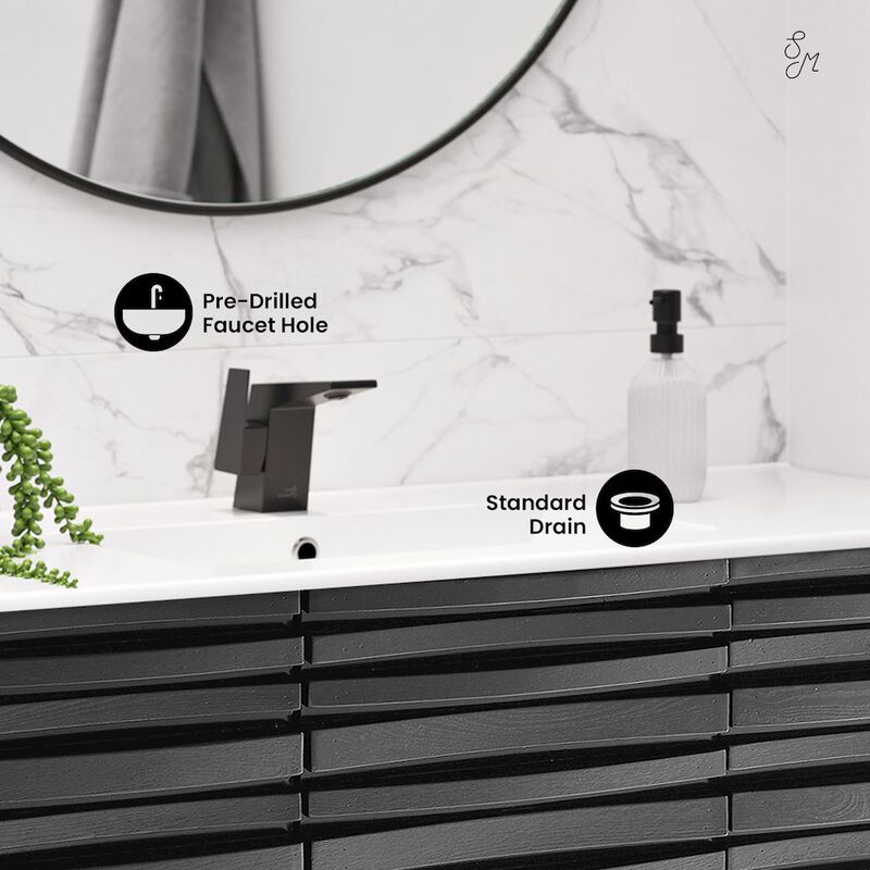 Cascade 48 in. Bathroom Vanity with 3-Hole Ceramic Sink Top image number 2