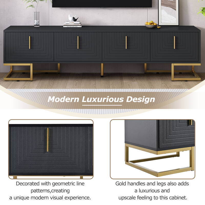 Merax Media Console Table with Cabinets TV Stand