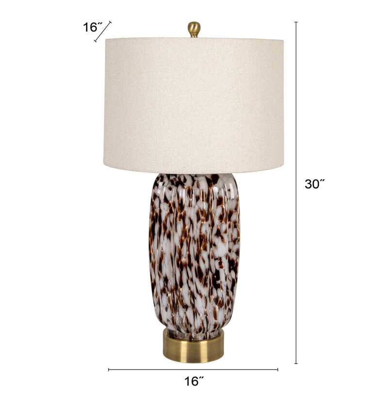 Art Glass Table Lamp with Gold Base image number 2