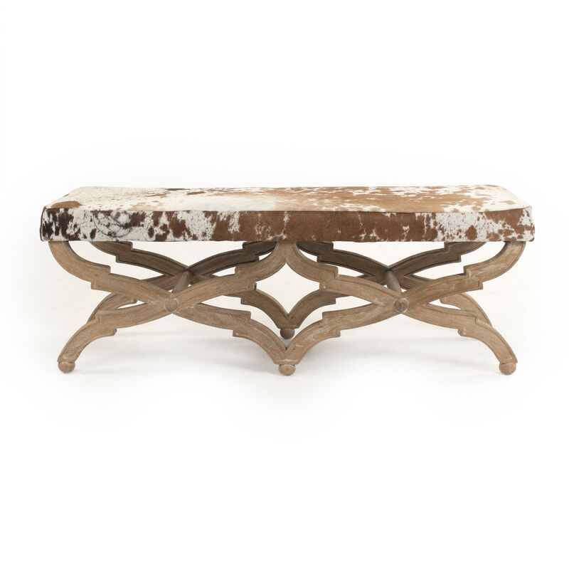 Cow Hide Bench CF163 E272 Cow SPBRW image number 1