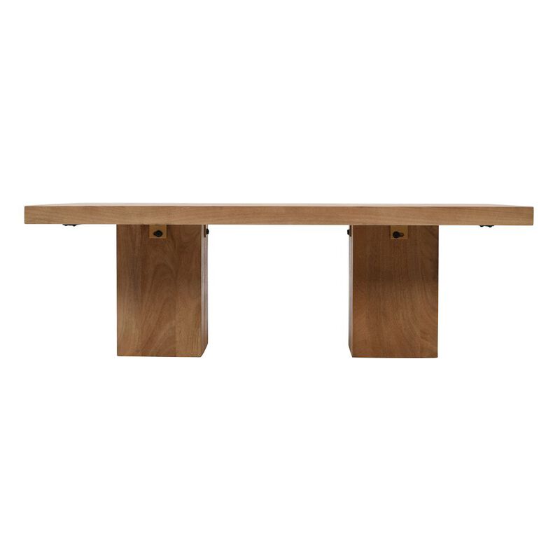 Jofran Modern Rustic 54 Solid Wood Double Pedestal Coffee Table