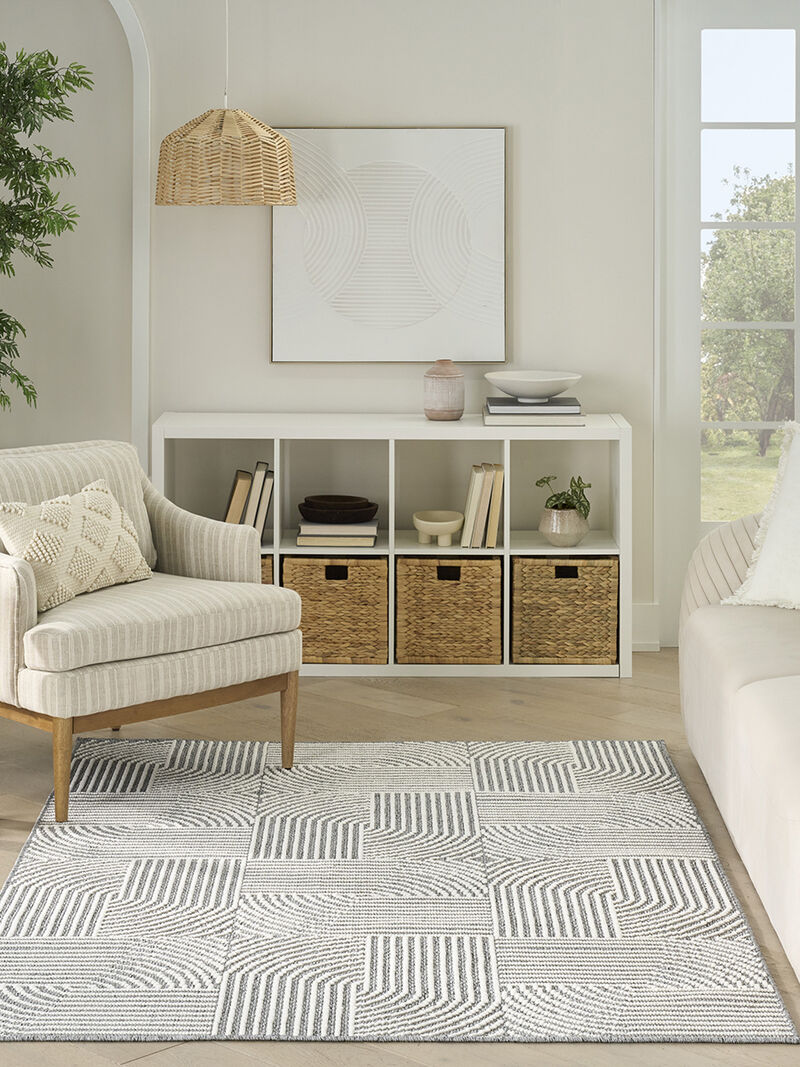 Natural Texture NTX02 Charcoal/Ivory 5'3" x 7' Rug