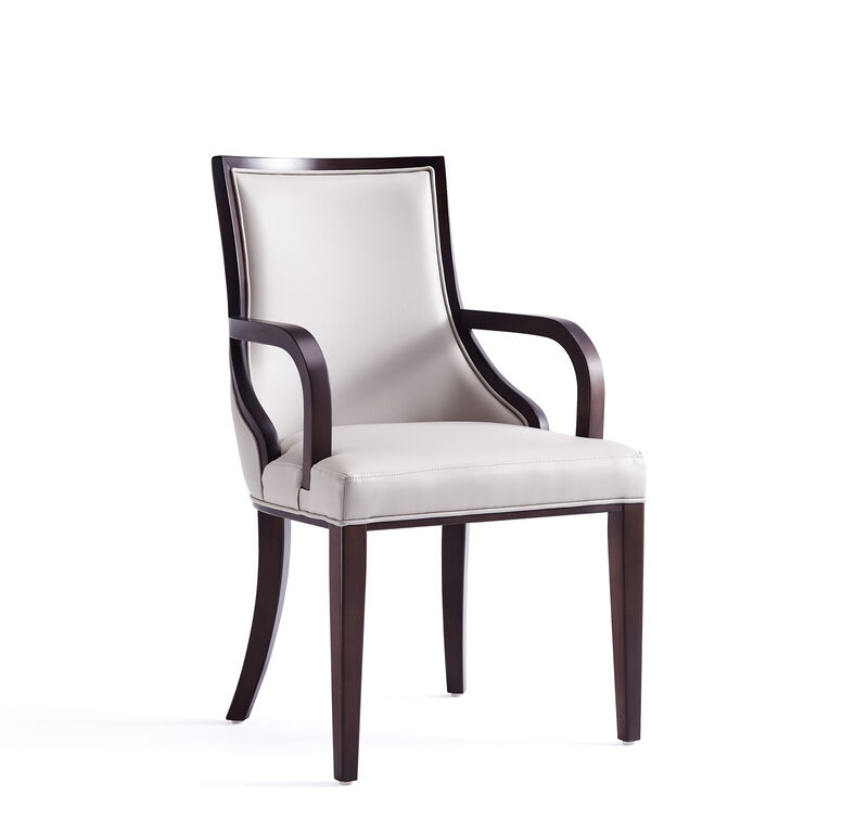 Grand Gray Dining Arm Chairs (Set of 2)