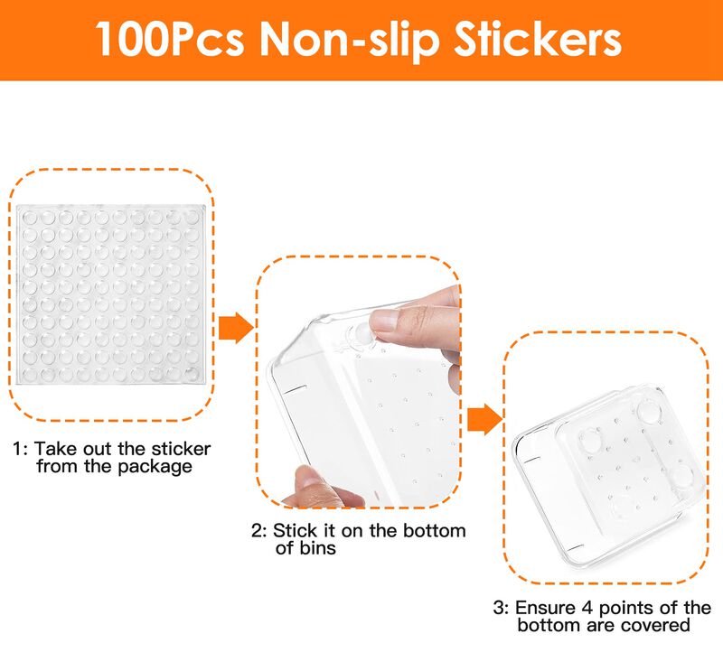 25Pcs Clear Plastic Drawer Organizers